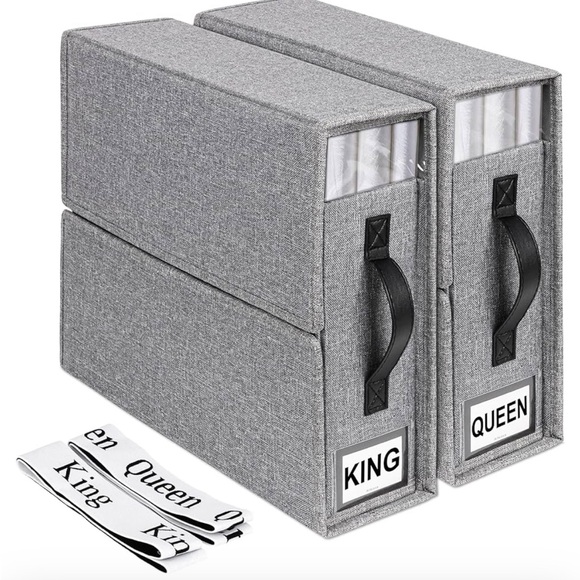 2-Pack Linen Closet Organizer with Zipper for Queen or King - Picture 1 of 4